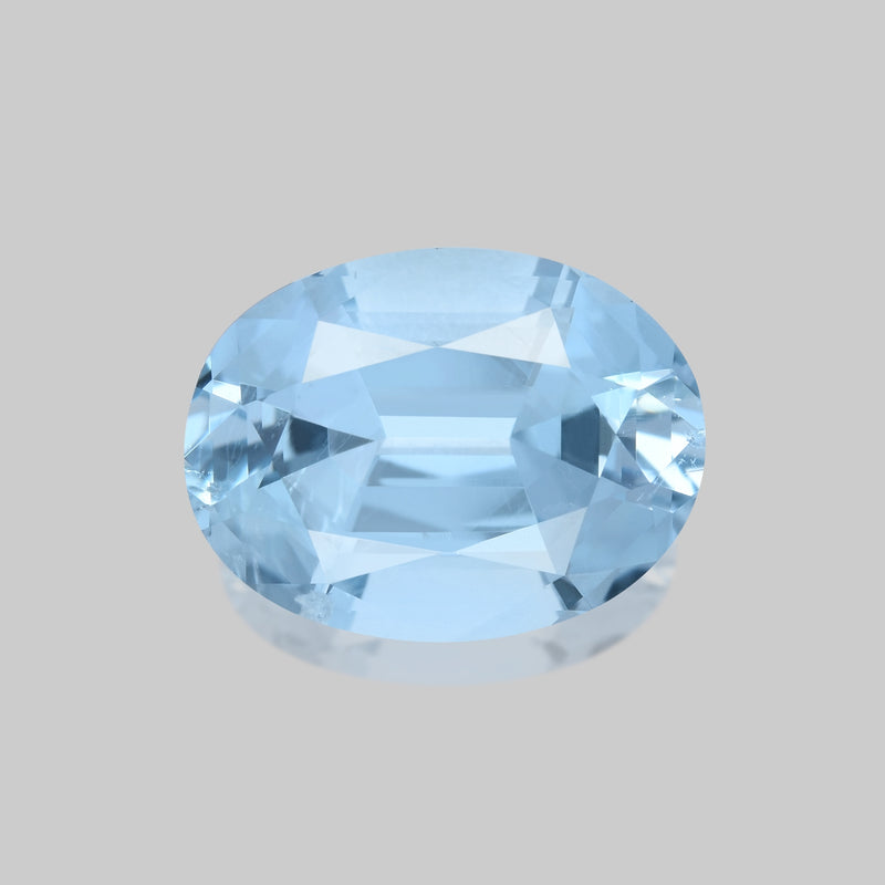 Gorgeous custom precision-cut Madagascan blue aquamarine.