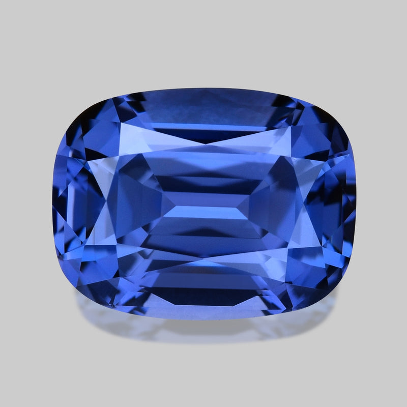 Mesmerising, precision cushion-cut vivid purplish blue spinel.