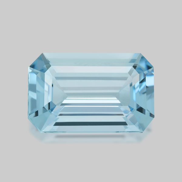 Exquisite precision-cut Madagascan blue aquamarine.