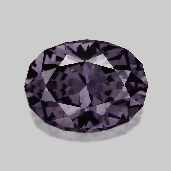 Gorgeous custom precision-cut greyish purple Mahenge spinel.