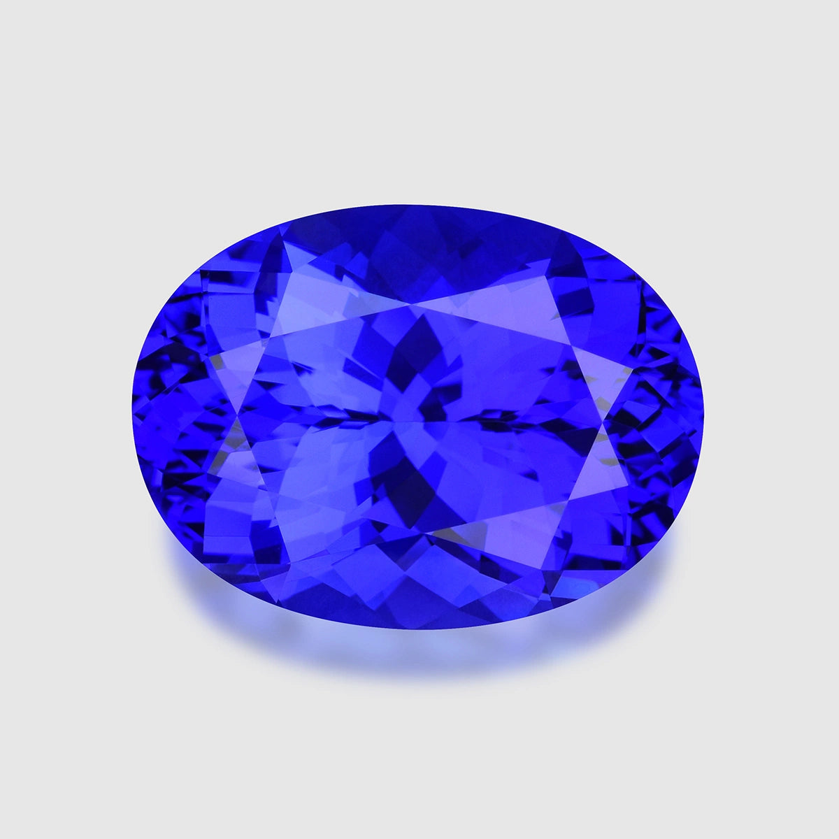 Loupe Clean custom precision-cut rich bluish purple tanzanite.