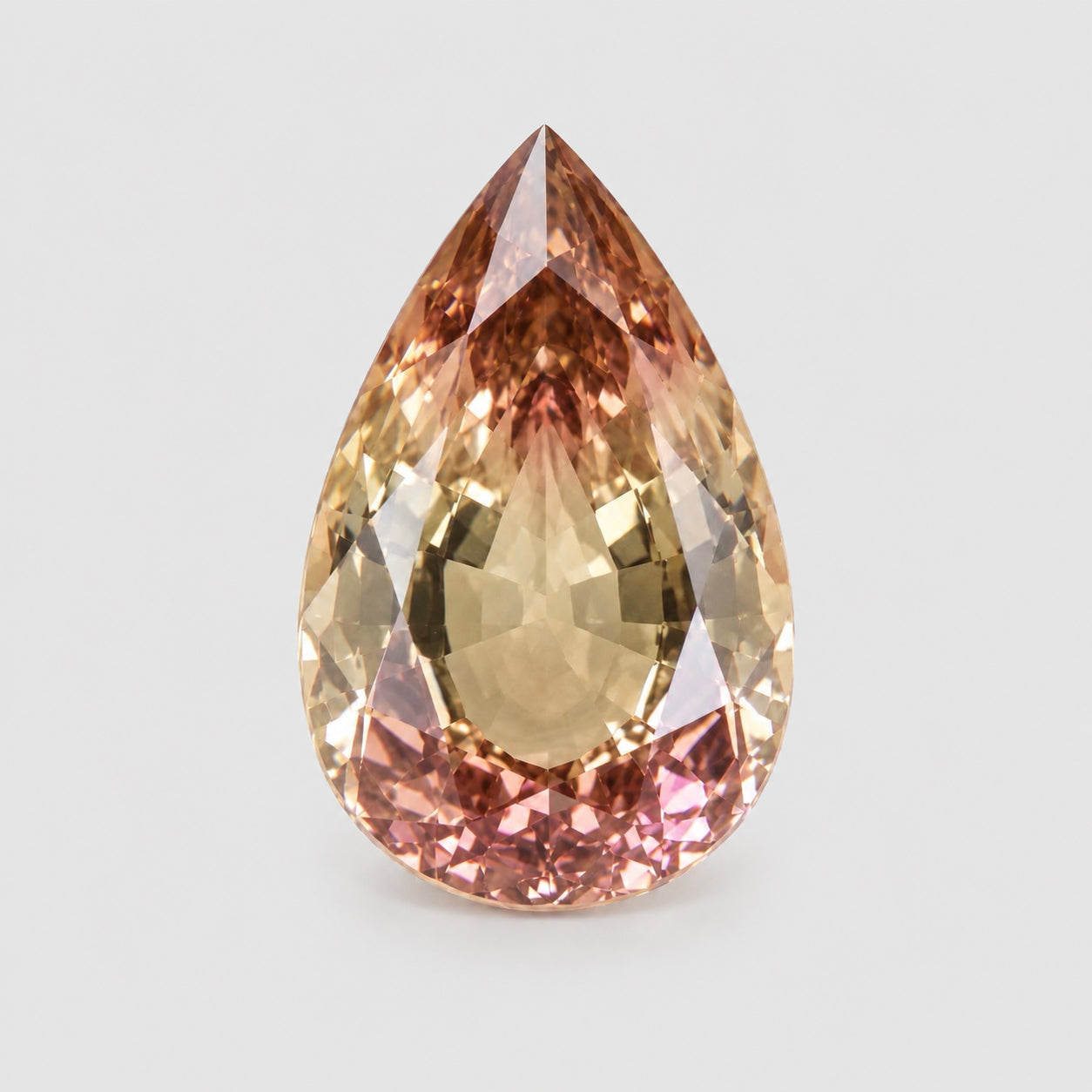 Superb custom precision-cut bi-colour tourmaline.