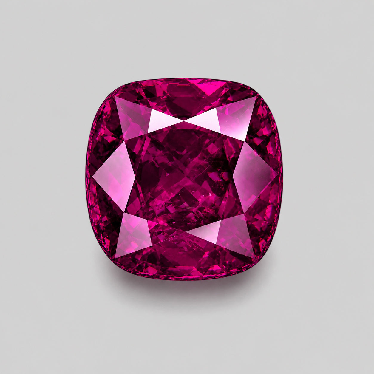 GIA Certified, high gem custom-cut reddish purple Winza sapphire.