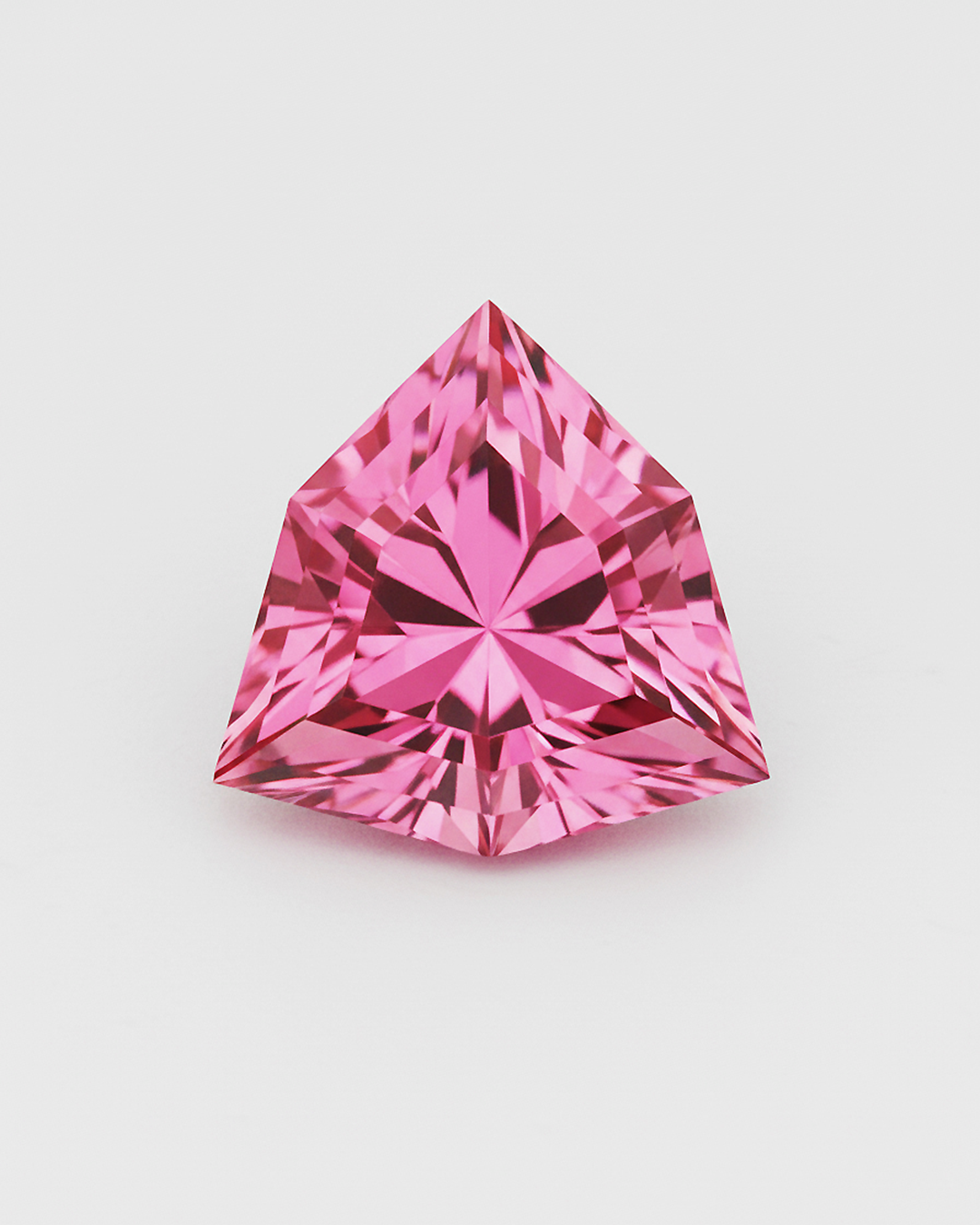 Dazzling high-gem precision master-cut pink tourmaline (custom-order).