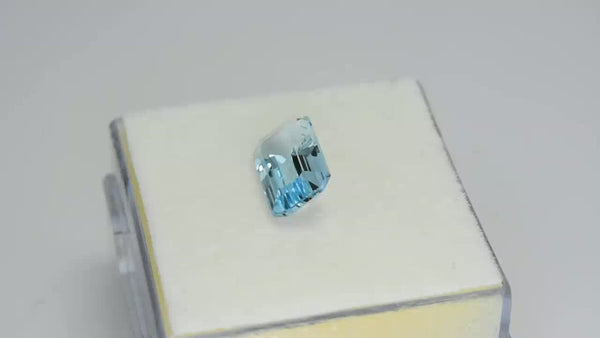 Exquisite precision-cut Madagascan blue aquamarine.