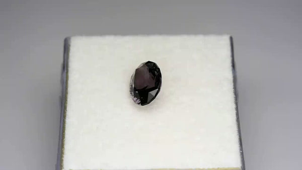 Gorgeous custom precision-cut greyish purple Mahenge spinel.