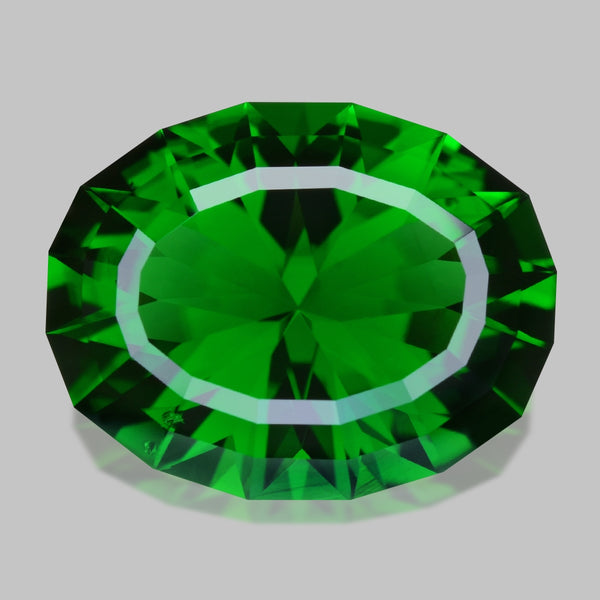 Mesmerizing precision custom-cut vivid green Chrome tourmaline, (Rare).