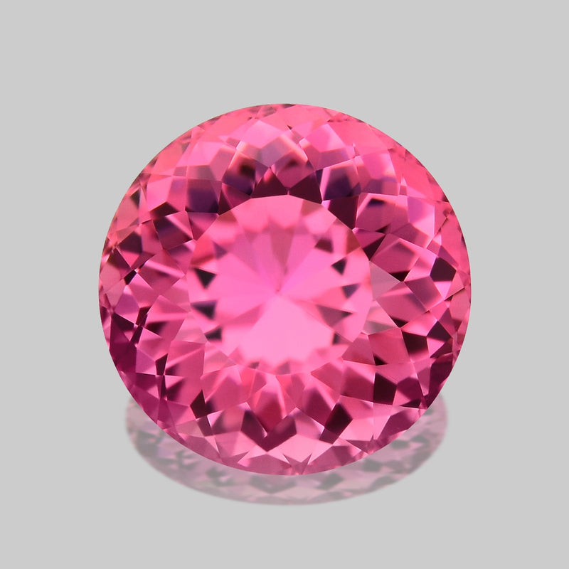 Brilliant round shaped Namibian pink tourmaline.