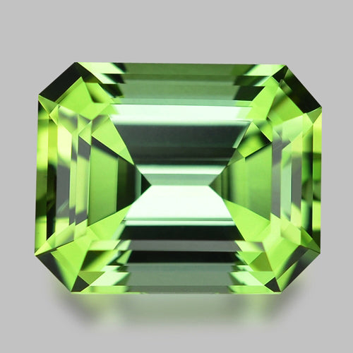 Gorgeous neon green precision-cut Namibian tourmaline.